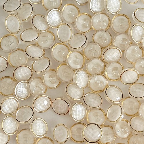 Пуговица PN-31. 11.5 мм белый/золото (уп. 12 шт)