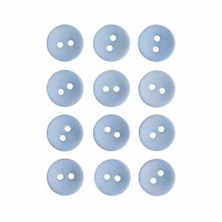 Пуговица P-001. 11.5 мм/2. голубой 14-4123 (уп. 12 шт)
