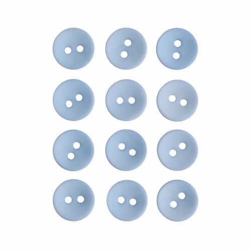 Пуговица P-001. 11.5 мм/2. голубой 14-4123 (уп. 12 шт)