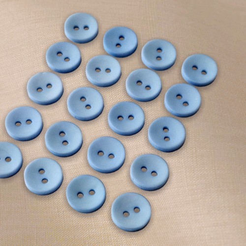 Пуговица P-001. 11.5 мм/2. голубой 14-4123 (уп. 12 шт)