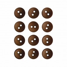 Пуговица P-001. 11.5 мм/2. коричневый 18-1124 (уп. 12 шт)
