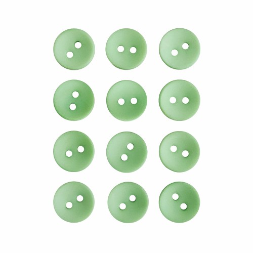 Пуговица P-001. 11.5 мм/2. салатовый 14-6330 (уп. 12 шт)