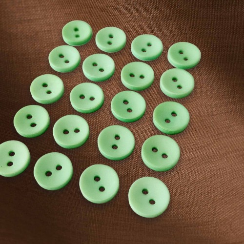Пуговица P-001. 11.5 мм/2. салатовый 14-6330 (уп. 12 шт)