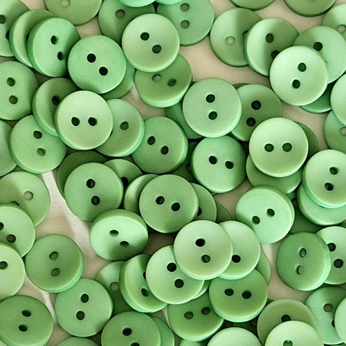 Пуговица P-001. 11.5 мм/2. салатовый 14-6330 (уп. 12 шт)