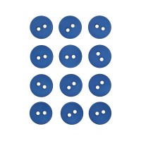 Пуговица P-001. 11.5 мм/2. василек 19-4150 (уп. 12 шт)