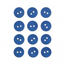 Пуговица P-001. 11.5 мм/2. василек 19-4150 (уп. 12 шт)