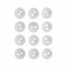 Пуговица P-001. 11.5 мм/2. белый (уп. 12 шт)