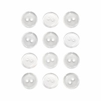 Пуговица P-002. 18 мм/2. прозрачный (уп. 12 шт)