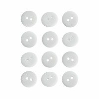 Пуговица P-002. 18 мм/2. белый матовый (уп. 12 шт)