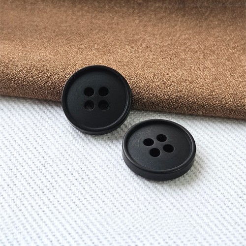 Пуговица P-003. 15мм/4. черный ( 12 шт)