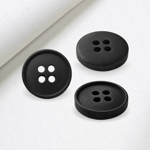 Пуговица P-003. 15мм/4. черный ( 12 шт)