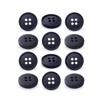 Пуговица P-003. 15мм/4. т.синий ( 12 шт)