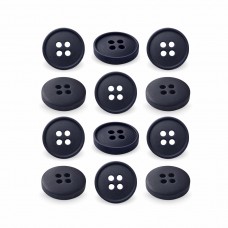 Пуговица P-003. 15мм/4. т.синий ( 12 шт)