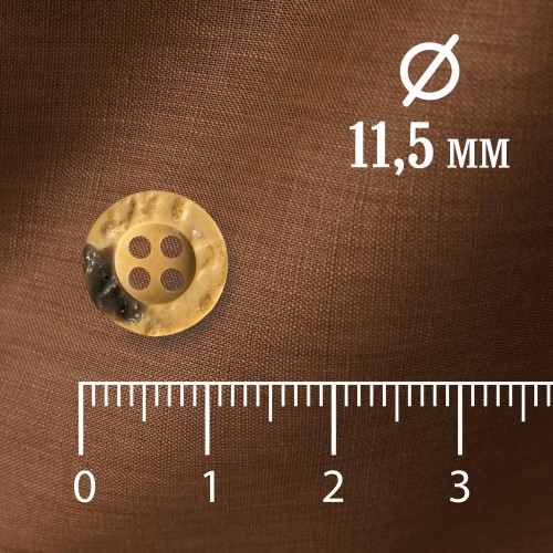 Пуговица P-A1404. 11.5 мм/4 темно-бежевый (уп. 12 шт)