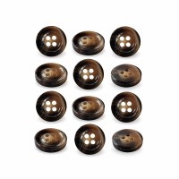 Пуговица P-BR-4681. 15 мм/4 бежево-коричневый (уп. 12 шт)