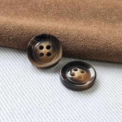 Пуговица P-BR-4681. 15 мм/4 бежево-коричневый (уп. 12 шт)