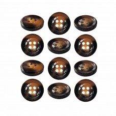 Пуговица P-BR-4681. 17 мм/4 бежево-коричневый (уп. 12 шт)