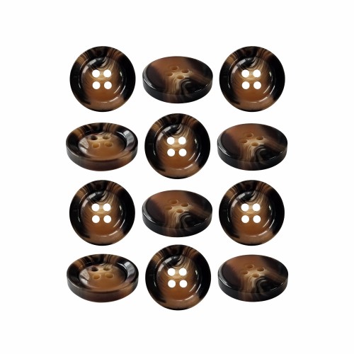 Пуговица P-BR-4681. 20 мм/4 бежево-коричневый (уп. 12 шт)