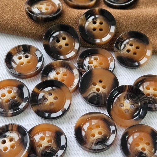 Пуговица P-BR-4681. 20 мм/4 бежево-коричневый (уп. 12 шт)