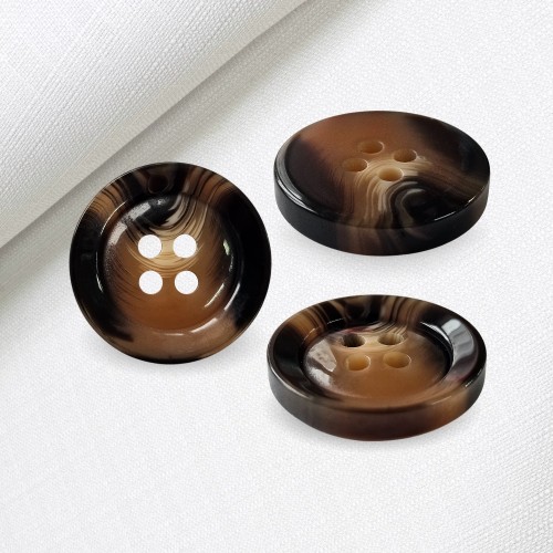 Пуговица P-BR-4681. 20 мм/4 бежево-коричневый (уп. 12 шт)