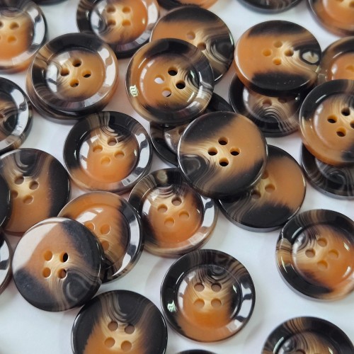Пуговица P-BR-4681. 20 мм/4 бежево-коричневый (уп. 12 шт)