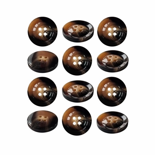 Пуговица P-BR-4681. 25 мм/4 бежево-коричневый (уп. 12 шт)