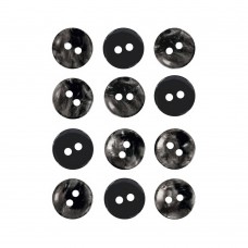 Пуговица P-A2027. 11.5 мм/2 антрацит (уп. 12 шт)