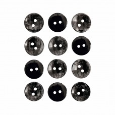 Пуговица P-A2027. 15 мм/2 антрацит (уп. 12 шт)