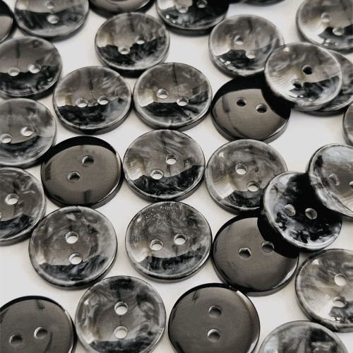 Пуговица P-A2027. 15 мм/2 антрацит (уп. 12 шт)