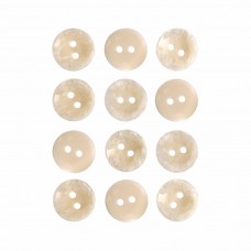 Пуговица P-A2027. 15 мм/2 слоновая кость (уп. 12 шт)