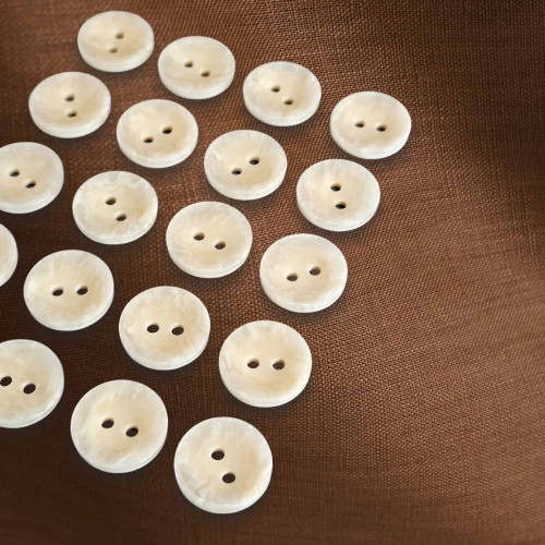 Пуговица P-A2027. 15 мм/2 слоновая кость (уп. 12 шт)
