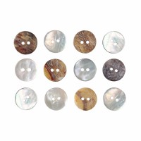 Пуговица ракушка (2 прокола) арт. RA1. L18 - 11 мм (уп. 12 шт)