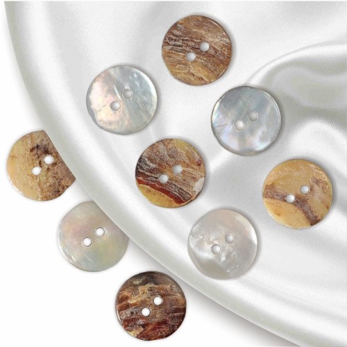 Пуговица ракушка (2 прокола) арт. RA1. L18 - 11 мм (уп. 12 шт)