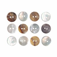 Пуговица ракушка (2 прокола) арт. RA1. L20 - 13 мм (уп. 12 шт)