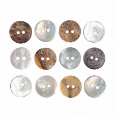 Пуговица ракушка (2 прокола) арт. RA1. L24 - 15 мм (уп. 12 шт)