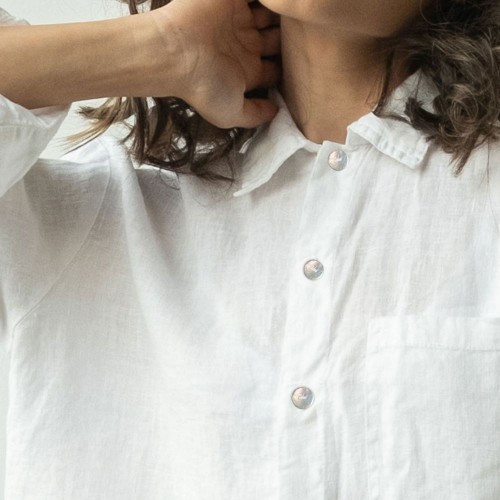 Пуговица ракушка (2 прокола) арт. RA1. L24 - 15 мм (уп. 12 шт)