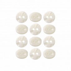 Пуговица ракушка (2 прокола) арт. RA2. L18 - 11 мм (уп. 12 шт)