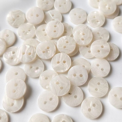 Пуговица ракушка (2 прокола) арт. RA2. L18 - 11 мм (уп. 12 шт)