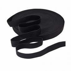 Резинка вязаная 25 мм чёрный (уп. 50 м)