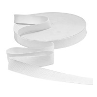 Резинка вязаная 30 мм белый (уп. 50 м)