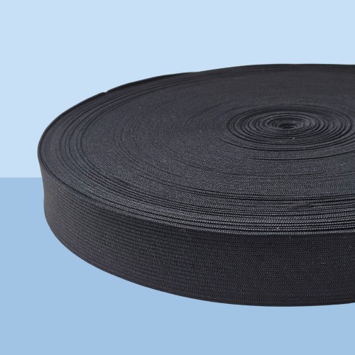 Резинка вязаная 35 мм чёрный