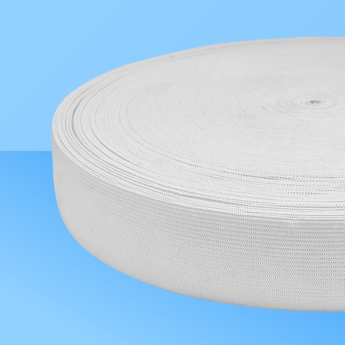 Резинка вязаная 40 мм белый (уп. 50 м)
