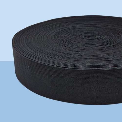 Резинка вязаная 50 мм чёрный (уп. 50 м)