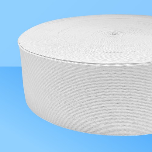 Резинка вязаная 80 мм белый (уп. 50 м)