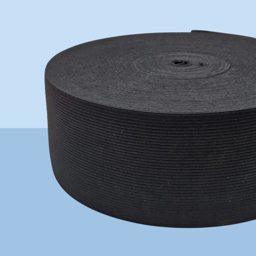 Резинка вязаная 80 мм чёрный (уп. 40 м)