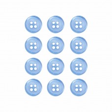 Пуговица рубашечная/блузочная (4 прокола) арт. ST1. L16 - 10 мм голубой (уп. 12 шт)