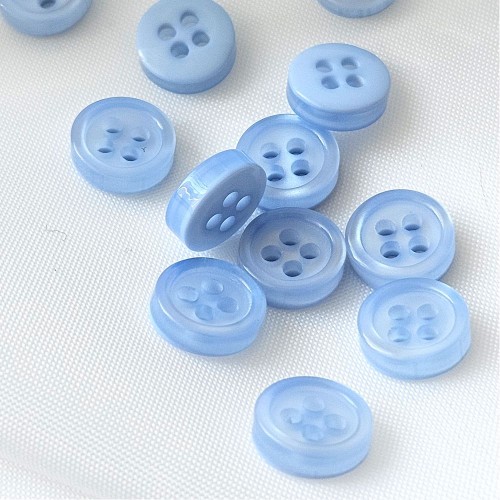 Пуговица рубашечная/блузочная (4 прокола) арт. ST1. L16 - 10 мм голубой (уп. 12 шт)