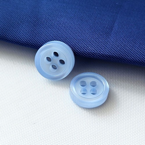 Пуговица рубашечная/блузочная (4 прокола) арт. ST1. L16 - 10 мм голубой (уп. 12 шт)