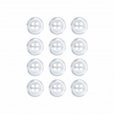 Пуговица рубашечная/блузочная (4 прокола) арт. ST1. L16 - 10 мм белый перламутр (уп. 12 шт)