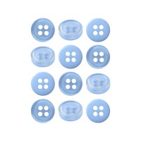 Пуговица рубашечная/блузочная (4 прокола) арт. ST1. L14 - 9 мм светло-голубой (уп. 12 шт)